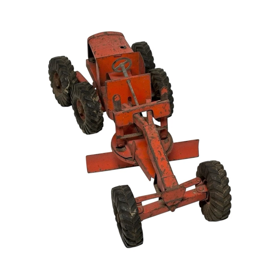 VINTAGE NYLINT ROAD GRADER PRESSED STEEL CONSTRUCTION VEHICLE 1950s - Image 2 of 4