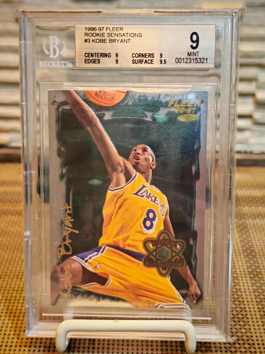 Fleer Kobe Bryant Grade 9.5 Basketball Rookie Sports Trading Cards