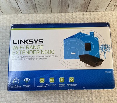 Linksys N300 RE1000-NP Wireless N-Range Extender WiFi Boost- Open Box