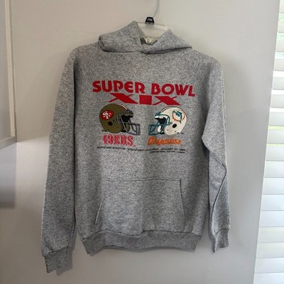 VTG Super Bowl XIX San Francisco 49ers vs Miami Dolphins Hoodie Medium USA Made