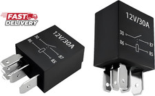 2 PCS 5 Pin Starter Relay, 12V 30A Multi-Purpose Car Heavy Duty Standard Relay,