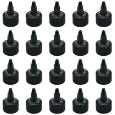 20PCS Integrated Nozzle Plastic Bottle 28/410 Black for Replacement Cap for Sque
