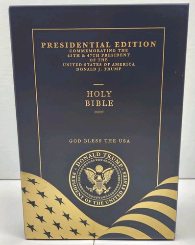 President Donald Trump Endorsed Bible God Bless The USA PREDISDENTIAL EDITION - Afbeelding 1 van 10