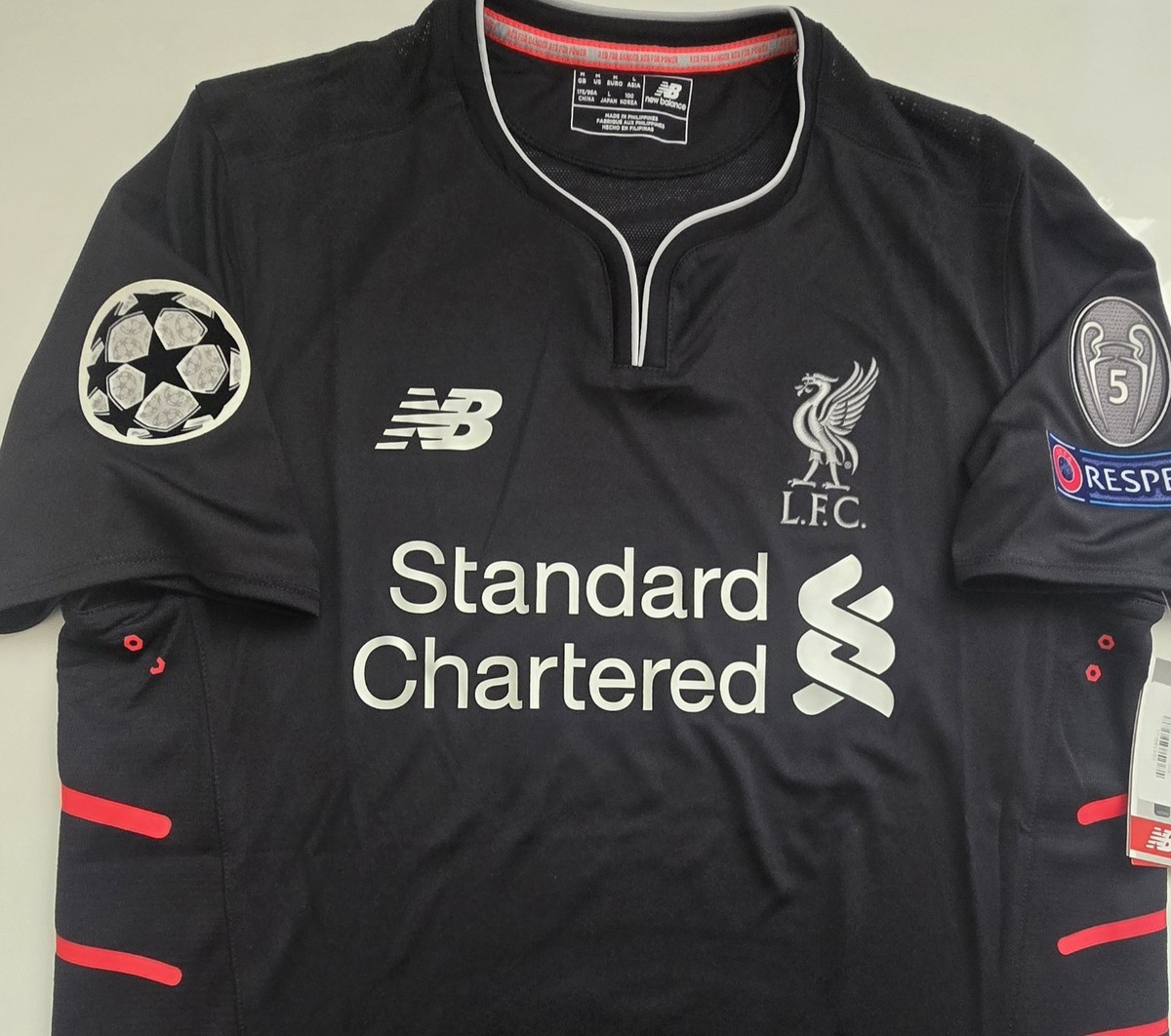 2016/17 NEW BALANCE LIVERPOOL #8 GERRARD UCL AWAY SOCCER JERSEY