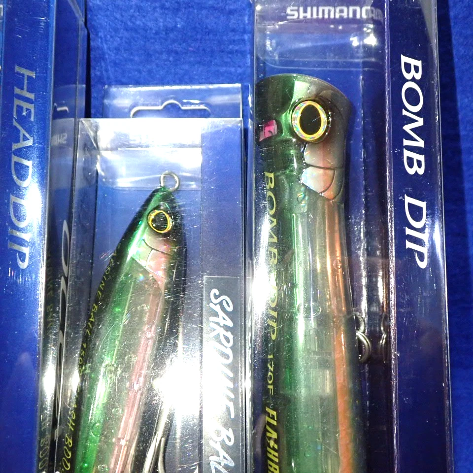 JDM Shimano Ocea Head Dip 175F+140F & Sardine Ball 150S & Bomb Dip 170F Rainbow Foto 4 de 4