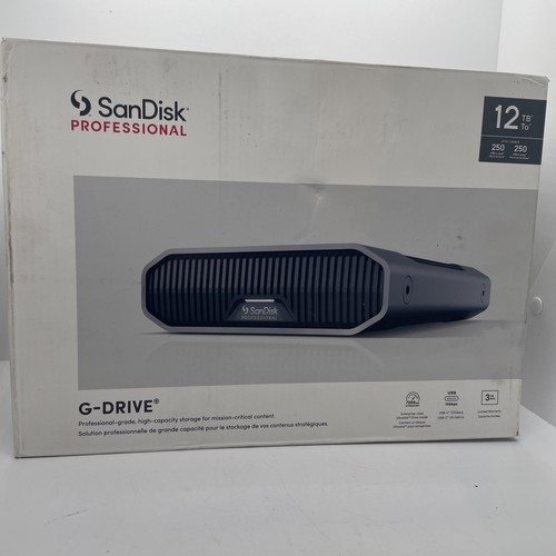 SanDisk Professional G-DRIVE 12TB USB-C External HDD - Grey Open Box