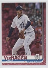 2019 Topps Mother's Day Pink 50/50 Drew VerHagen #586 0nr3