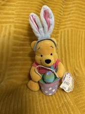 Disney Winnie The Pooh Easter Plush Bunny Ears Basket Egg Stuffed Animal w/ Tag