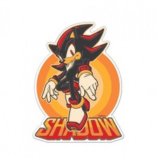 Sonic the Hedgehog Shadow on Orange Die Cut Sticker Multi-Color