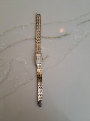 Vintage Pulsar Womans Two Tone Cocktail Watch Working New Battery