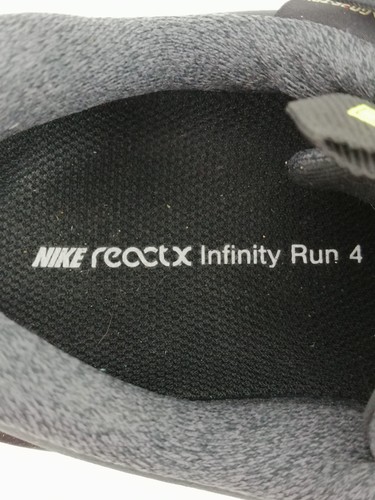 Nike Women's Reactx Infinity Run 4 Running Trainers Size 7 Black Lace Up Used F1 - Picture 7 of 11