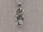 Necklace Rope 18" Pendant 14K White Gold 3.3 mm Genuine Natural Diamond — photo 1
