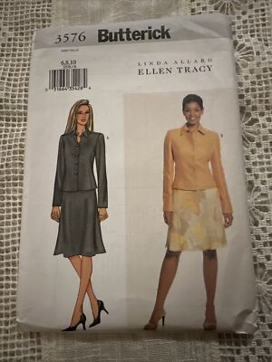 Stylish jacket skirt suit Ellen Tracy designer pattern 3576 size 10