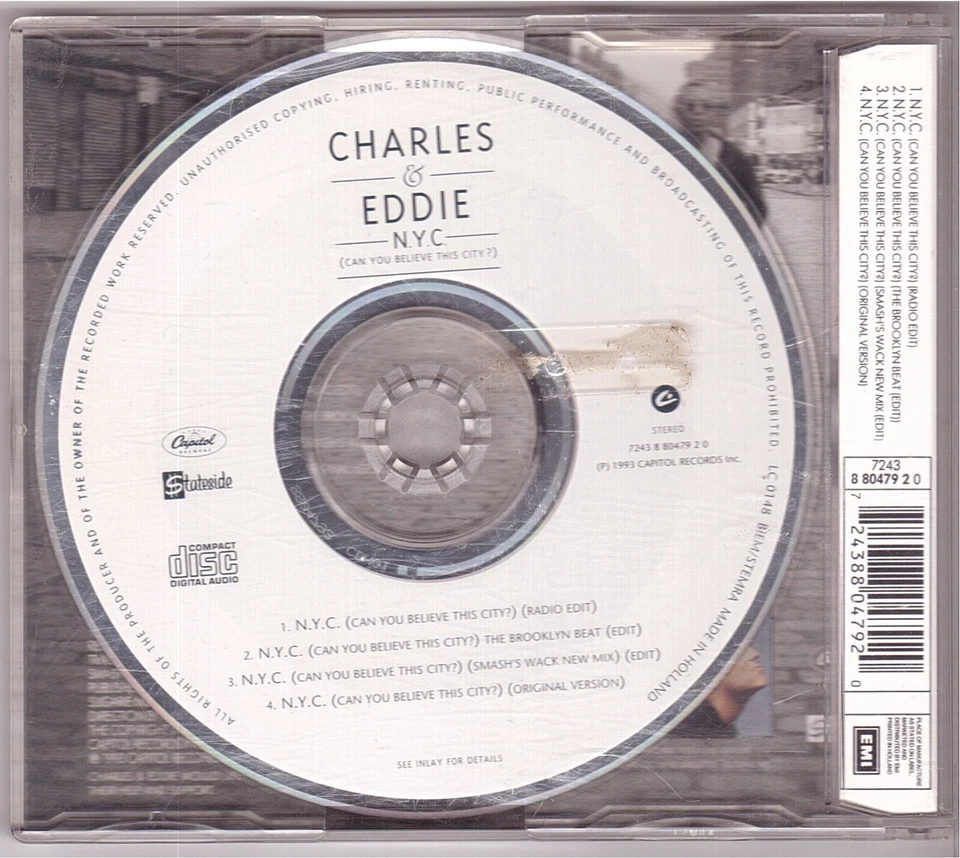 Charles & Eddie - N.Y.C. (Can You Believe This City?) (Maxi-CD 1993) - Bild 2 von 2