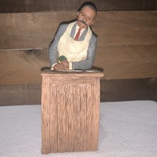 Vintage Figurine George Washington Carver Man Writing 1992 Tuskegee Institute