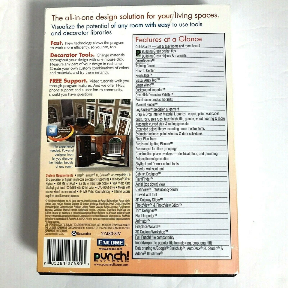 NexGen Interior Design Suite Computer Punch Software works Windows 7, Vista, XP  - Image 2 of 4