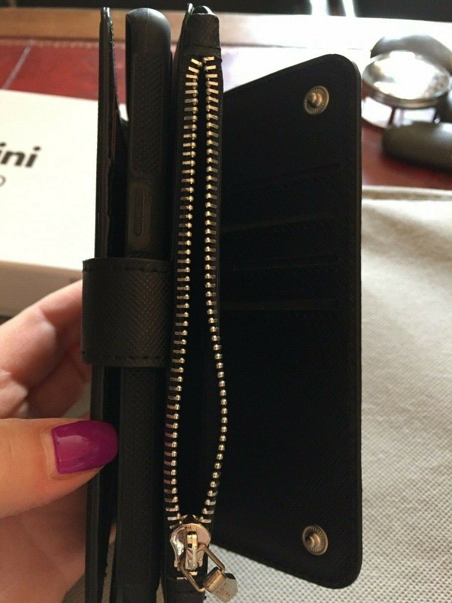 Porte-carte Portable BALDININI En Cuir Noir - Neuf Avec étiquette - Pour Téléphone
