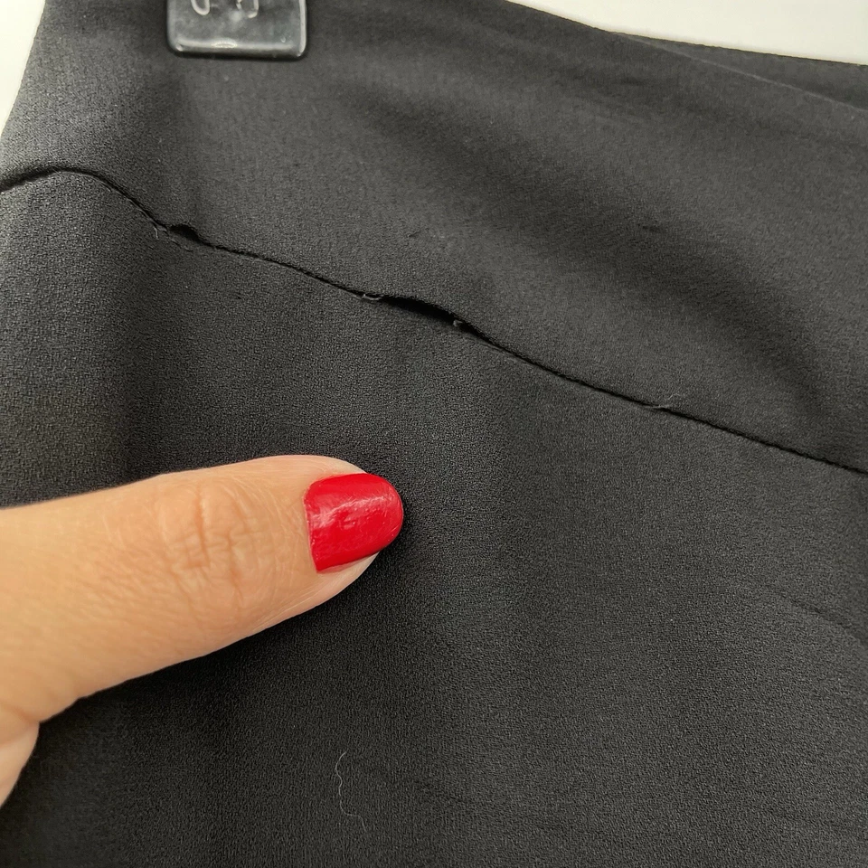 Eileen Fisher Women's  Sz PP Black 100% Silk  Dress Pants Office Evening - Image 4 of 4