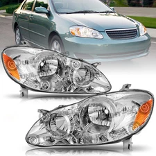 For Toyota Corolla 2003-2008 Halogen Headlights Assembly Left&Right Side Lamps