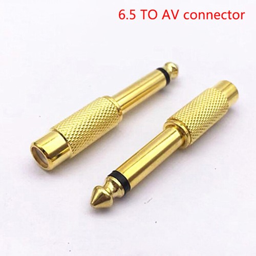 1Pc Gold Plated 6.35mm 1/4" Male Mono Plug to RCA Female Jack Audio AdaptJN - Picture 7 of 7