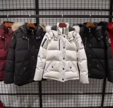 Moose Knuckles Women's Thick Hooded Fur Collar Goose Down Coat