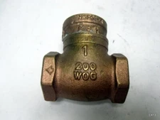 Single 1" Brass Swing Check Valve NSF61-4 NPT Threaded Plumbing Fitting