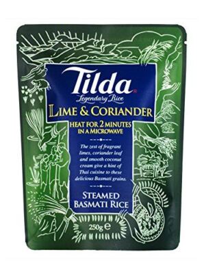 Tilda Steamed Basmati Rice Lime & Coriander (250g)