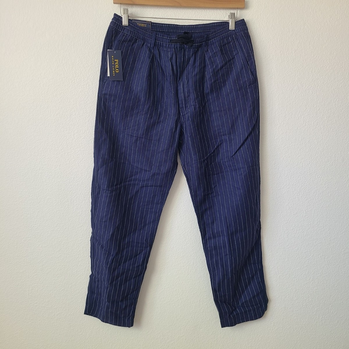 Polo Ralph Lauren Pinstripe Linen Blend Tailored Slim Fit