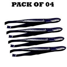 Pack of 04 Forgica Professional Stainless Steel Tweezers