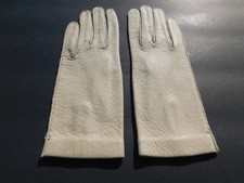  DESIGNER LADIES BEIGE LEATHER EVERYDAY GLOVES UNLINED SIZE 6