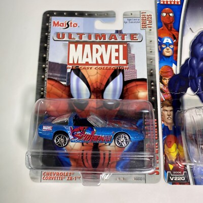 Maisto Ultimate Marvel Spider-Man Corvette ZR-1 & MGA Venom 1:64