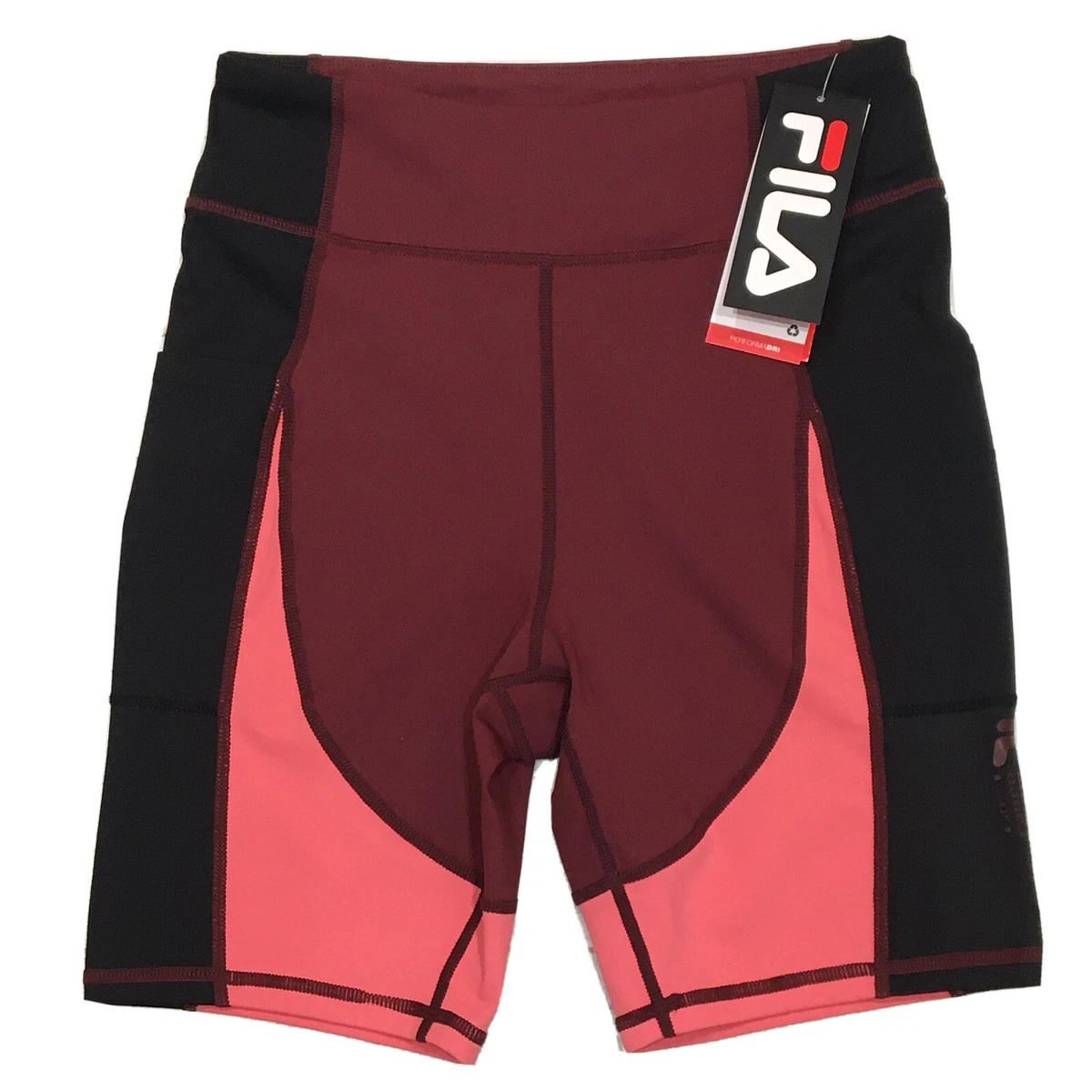FILA Women s Push Yourself Bike Shorts Size Medium Multicolor Poly