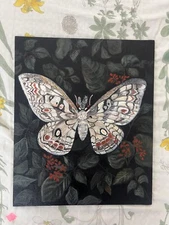 Moth Abstract Painting on Canvas