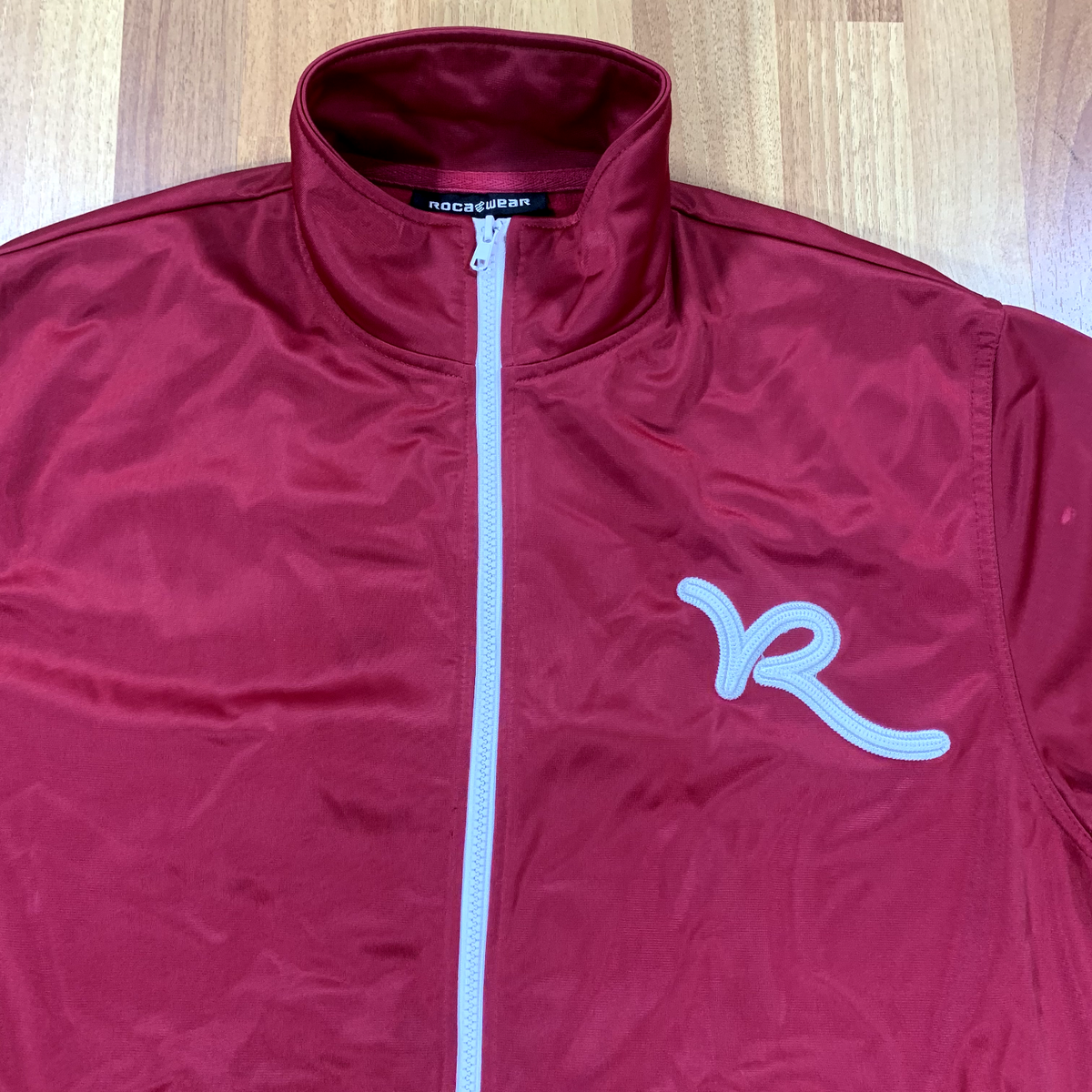 Rocawear Jacket Mens Medium Burgundy Track Full Zip Classic
