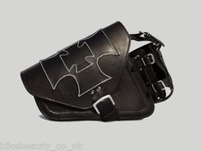 Black Leather Maltese Cross Pannier Saddle Bag fits Harley Davidson Sportster