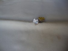 VINTAGE LARGE CZ HEART TEXTURED SWIRL STERLING SILVER 925 HALLMARK RING SZ 8