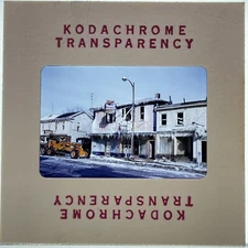 35mm Slide Vtg 1960s 60s Ice Storm Frozen Rain Damaged Buildings Disaster #1