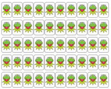 50 Kermit the Frog Envelope Seals / Labels / Stickers, 1" by 1.5"