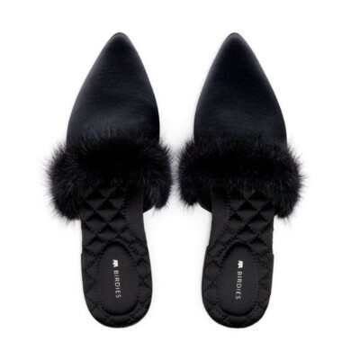 NEW Birdies Vegan Dove Slides Black Onyx Slip Shoes Women s Size 7