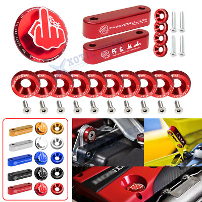 #ad Hood Space Riser Middle Finger Oil Tank Cap Engine Washer Bolt For Honda Acura $30.39