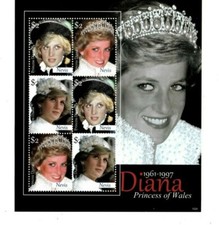 Nevis 2010 - Princess Diana Memorial - Sheet of 6 Stamps - Scott #1619  - MNH