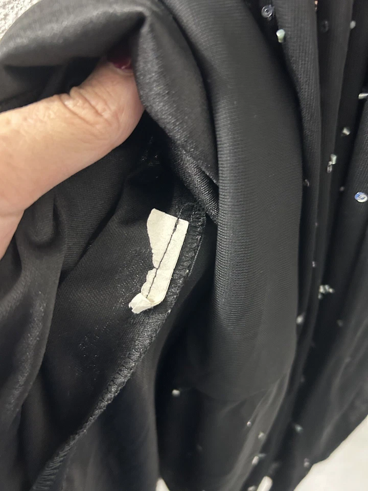 VTG Y2K Ruby Rox Size L Black Embellished Baby Doll Rockabilly Whimsigoth Dress - Image 4 of 4