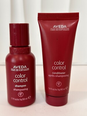 AVEDA Color Control Shampoo 1.7oz/50ml & Conditioner 1.4oz/40ml Travel Size NEW