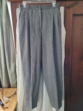 Vtg Sag Harbor Womens 12 Wool Pants Belt Loops Pockets Pure New Wool Lined