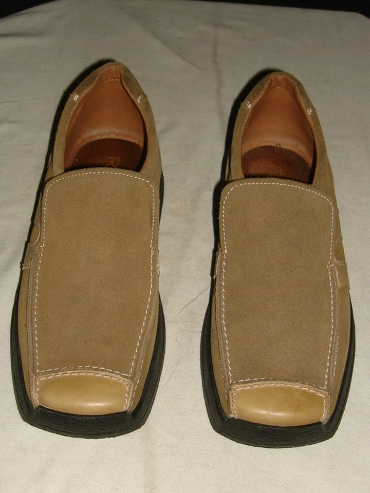 MOCASINES SIN CORDONES DE CUERO GAMUZA BEIGE/TOSTADO ROHDE NUEVOS SIN CAJA TALLA. 10,5M HECHO EN ALEMANIA Foto 3 de 4