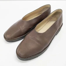 JURGEN LEHL Leather size 24.5cm Slip-on Brown 5-0323G◎