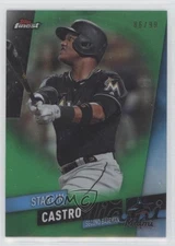 2019 Topps Finest Green Refractor /99 Starlin Castro #61