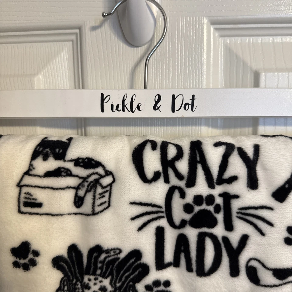 NUEVO CON ETIQUETAS Pickle & Dot Cat Gran Tamaño Peluche Lanzamiento Gato Loco Dama Divertida Manta 60 x 70 Foto 4 de 4