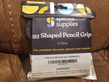 6-Pack Egg Pencil Grips - Cushioned Holders for Kids and Adults' Writing Comfort