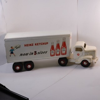 Vintage 1950s Minnitoy Otaco Heinz Ketchup Semi Truck Trailer Steel (S02 090)